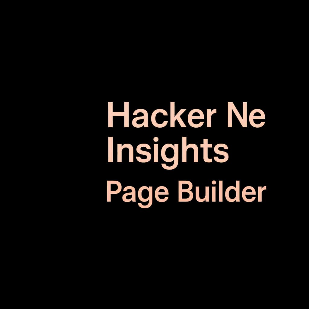 Hacker News Insights Page Builder